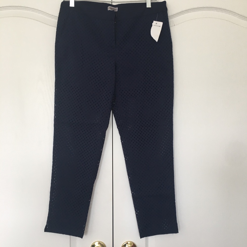 Playful eyelet pants.